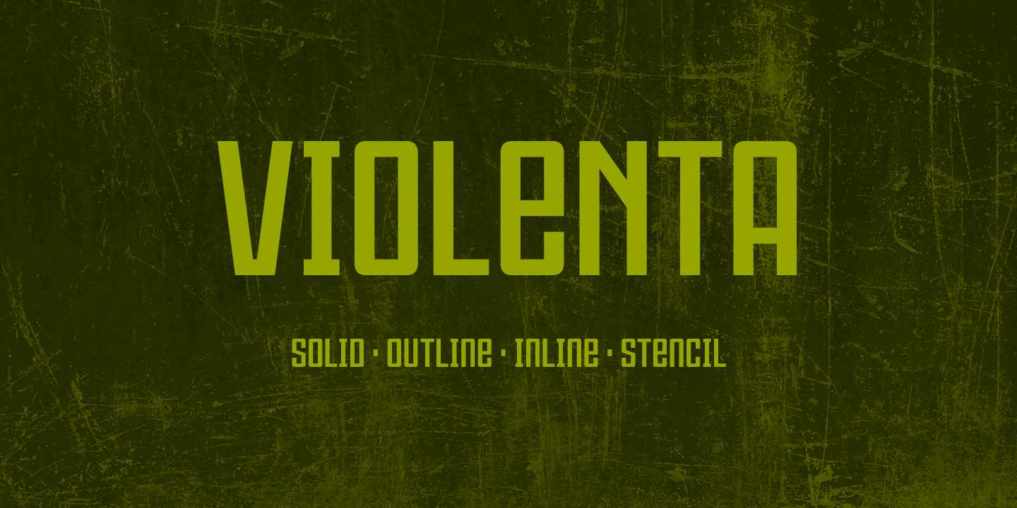 Пример шрифта Violenta #1